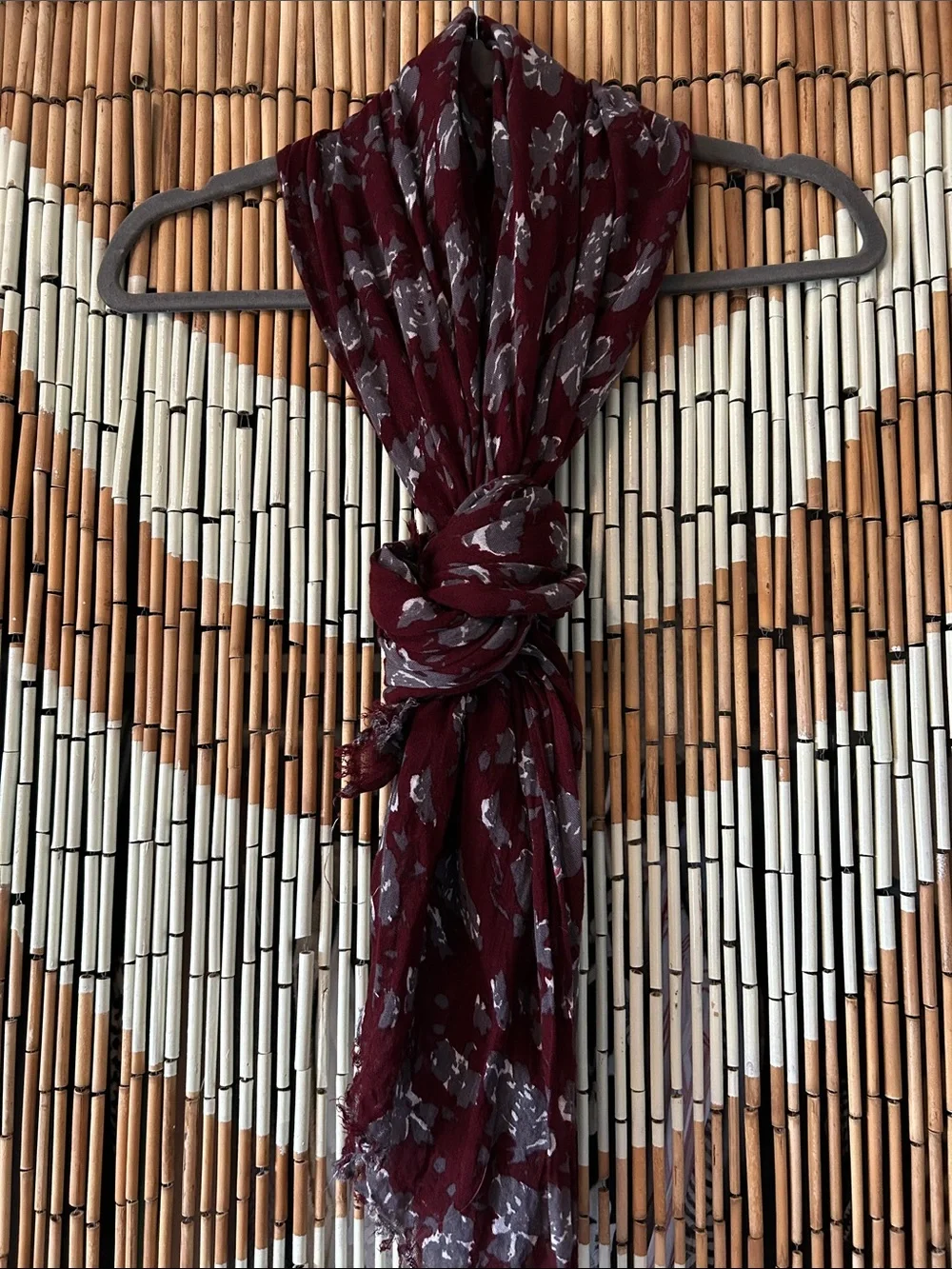 Banana Republic Burgundy Floral scarf, wrap